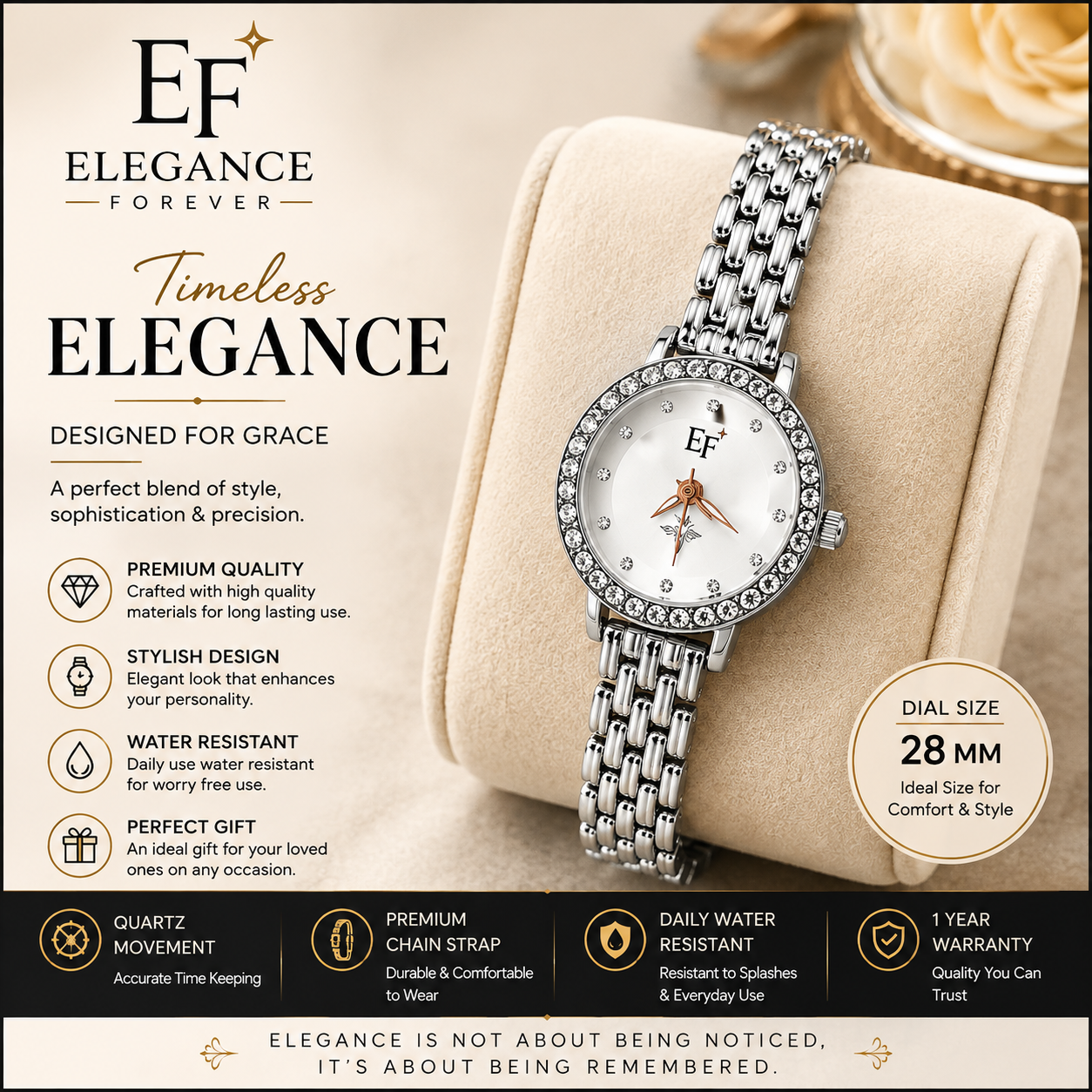 EF Women’s Luxury Fashion Watch