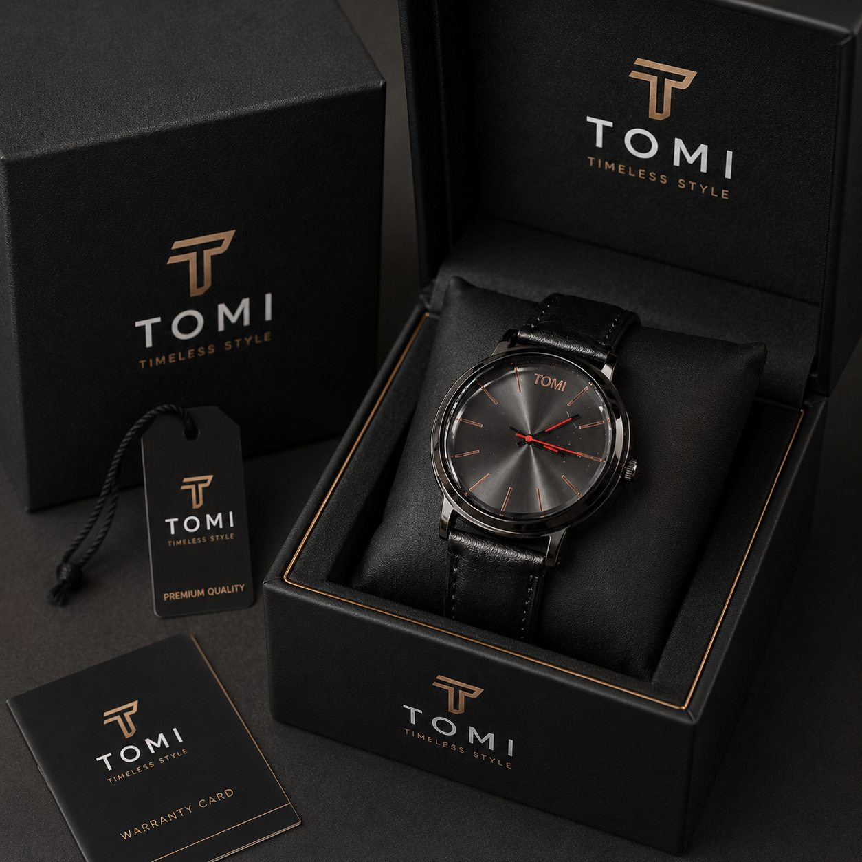 TOMI Black Aura Premium Men’s Watch